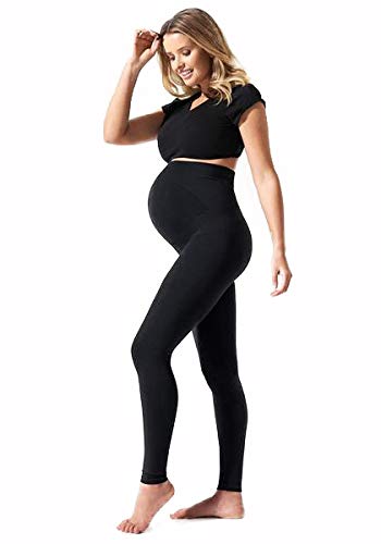 BLANQI Maternity Leggings, Over The Belly Pregnancy Tights, Moderate Support…